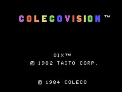 Taito's Qix Titlescreen For ColecoVision, None Exist...